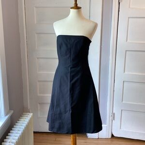 Ralph Lauren Black Label Silk Blend Strapless Midi Dress,  Size 6